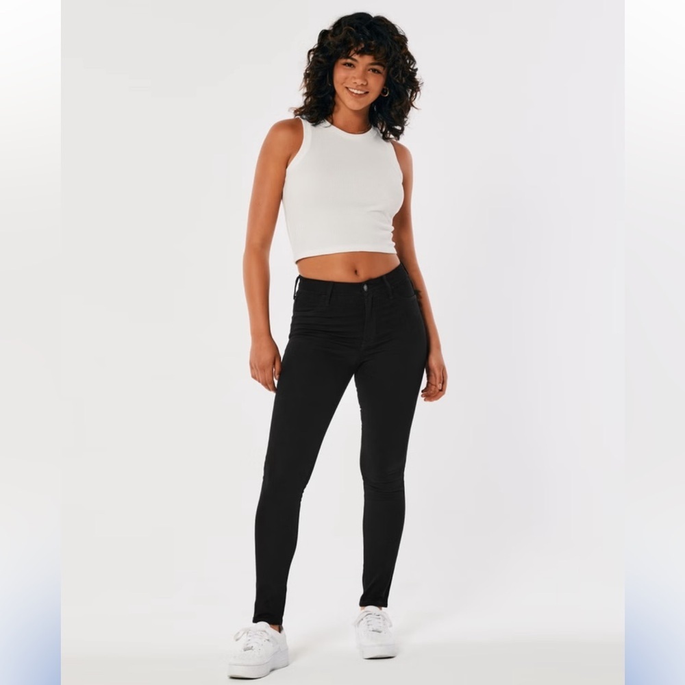 HOLLISTER HIGH-RISE BLACK JEAN LEGGINGS